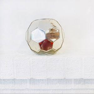 Silver Mirror Geometric Globe Dome Vase